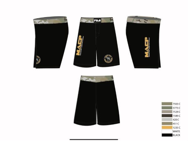 A set of four different shorts with the name " mace ".